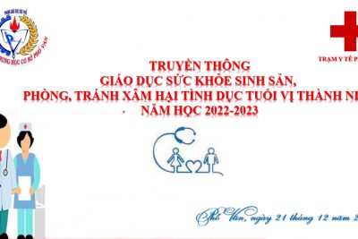 Trường THCS Phổ Văn phối hợp cùng phòng dân số thị xã Đức Phổ tuyên truyền chuyên đề Giáo dục sức khoẻ sinh sản, phòng tránh xâm hại tình dục tuổi vị thành niên năm học 2022-2023.