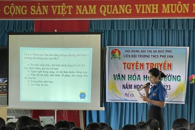 Sinh hoạt ngoại khoá chủ đề “Văn hoá học đường” năm học 2022-2023 trường THCS Phổ Văn