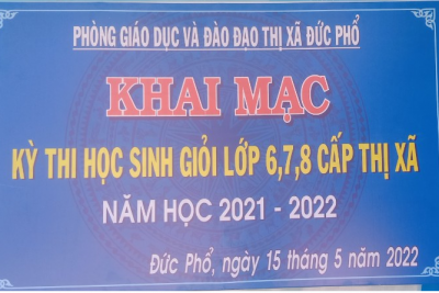 TRƯỜNG THCS PHỔ VĂN ĐĂNG CAI TỔ CHỨC KÌ THI HSG KHỐI 6, 7, 8 CẤP THỊ XÃ
