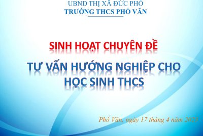 Trường THCS Phổ Văn tổ chức tư vấn nghề nghiệp và giáo dục hướng nghiệp cho học sinh